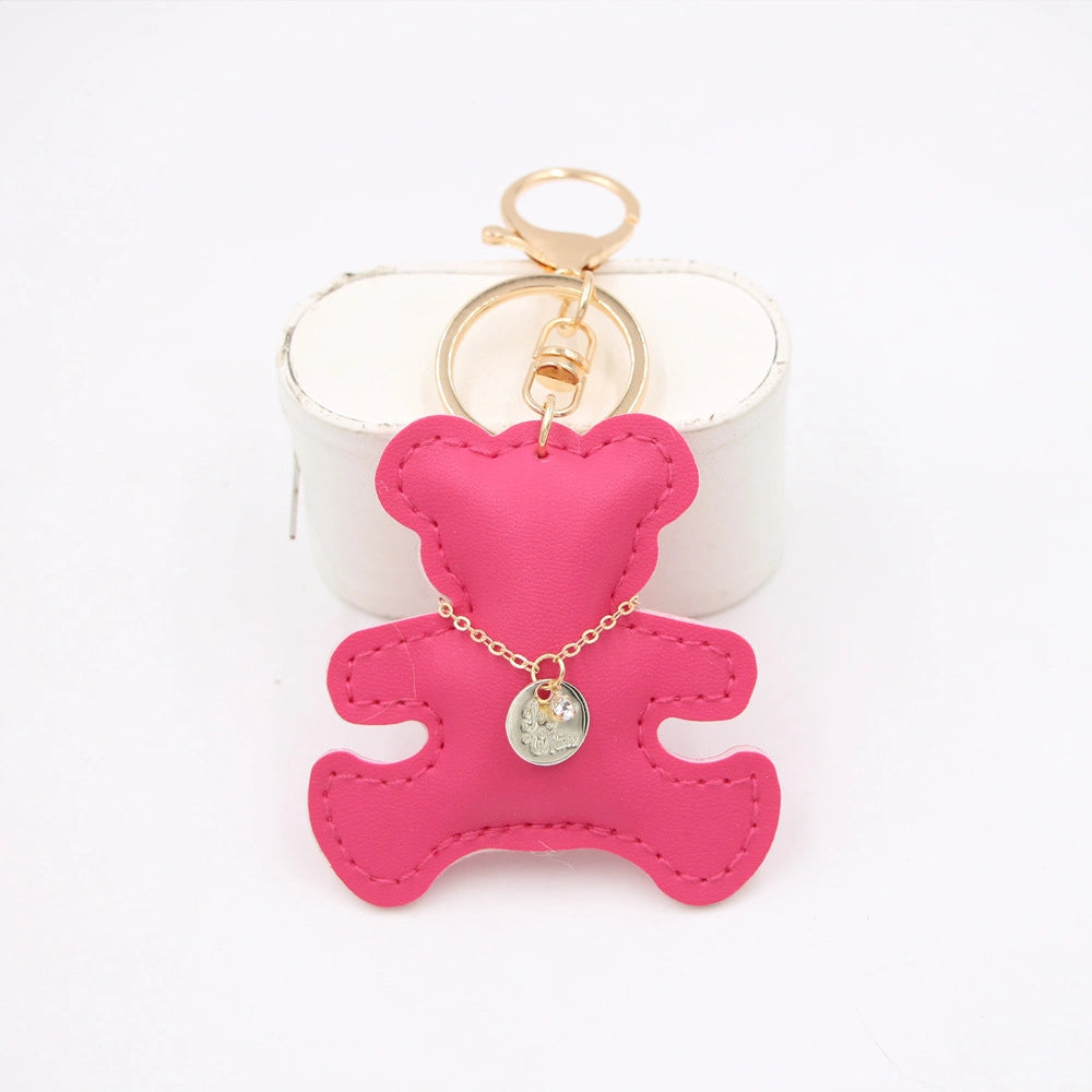 Leather Bear Bag Charm