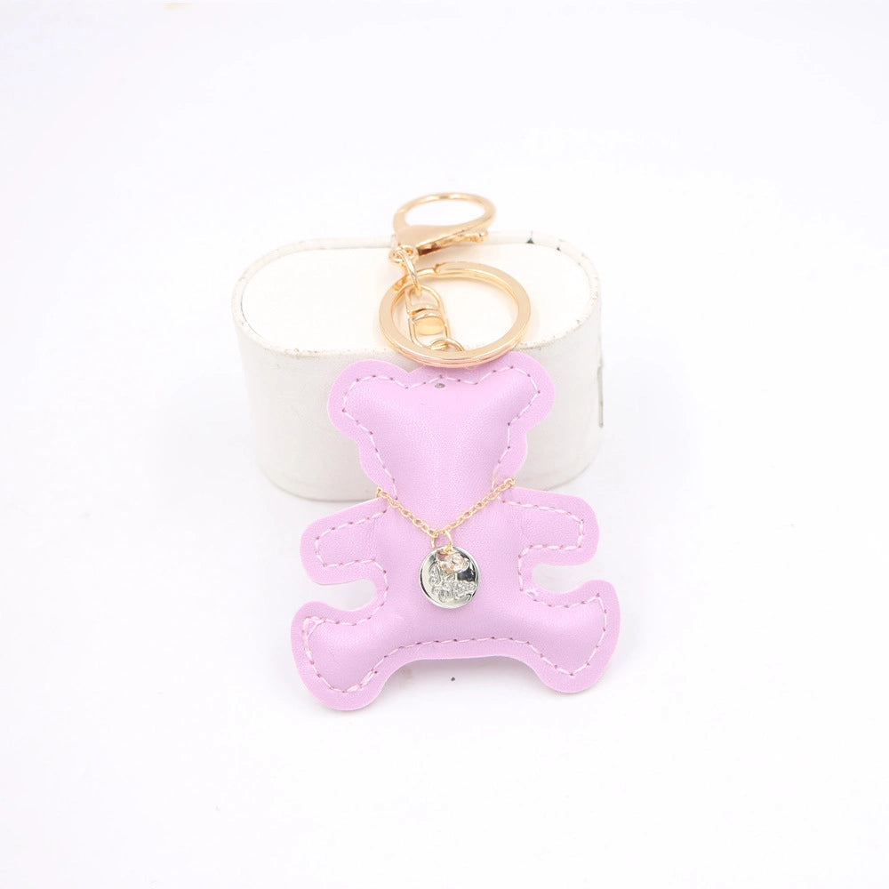 Leather Bear Bag Charm