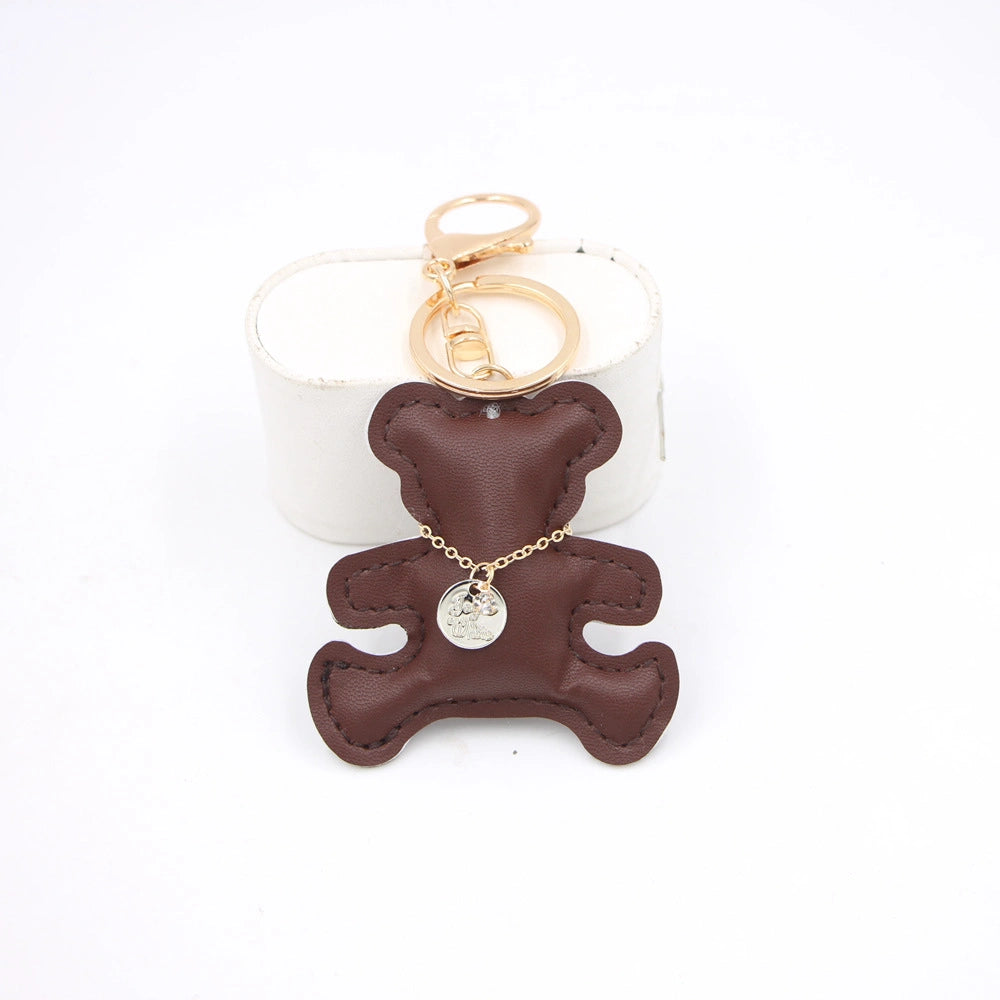 Leather Bear Bag Charm