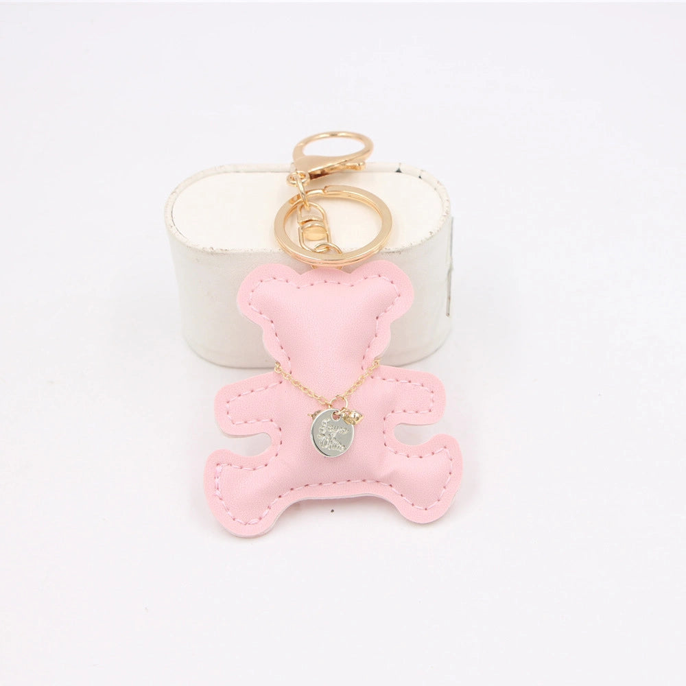Leather Bear Bag Charm