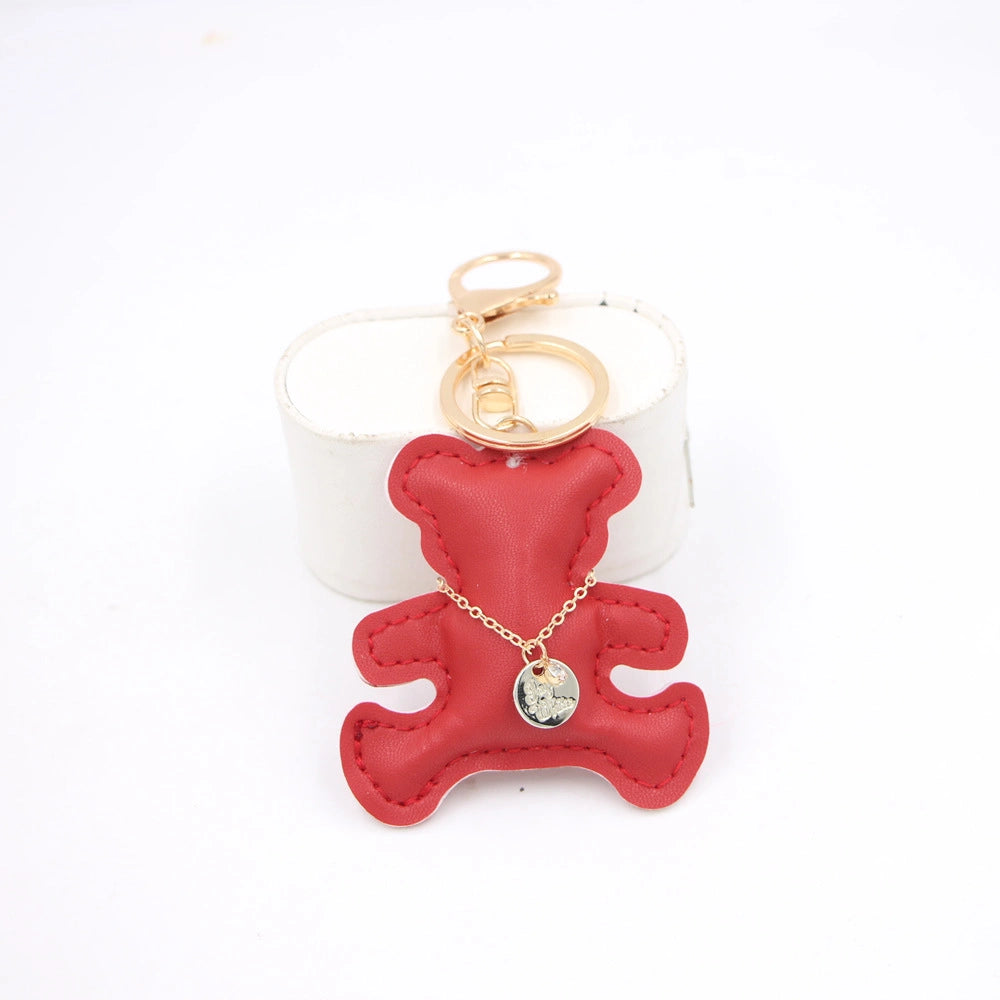 Leather Bear Bag Charm