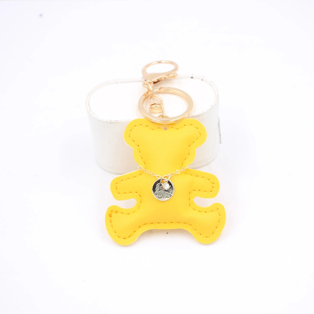 Leather Bear Bag Charm