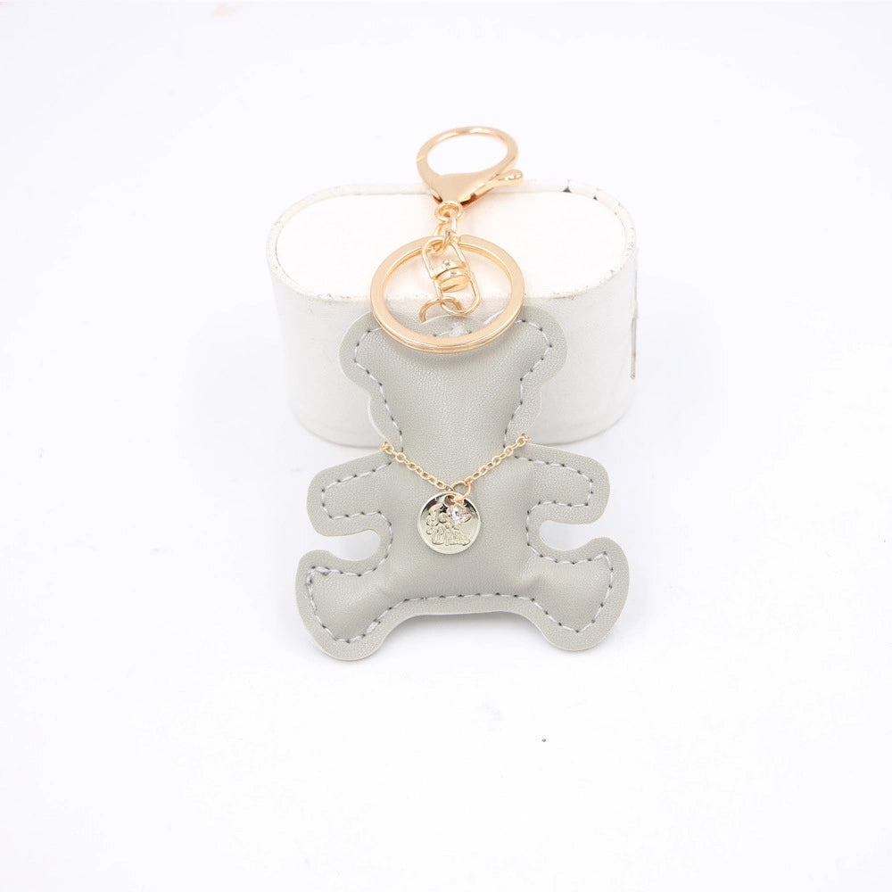 Leather Bear Bag Charm