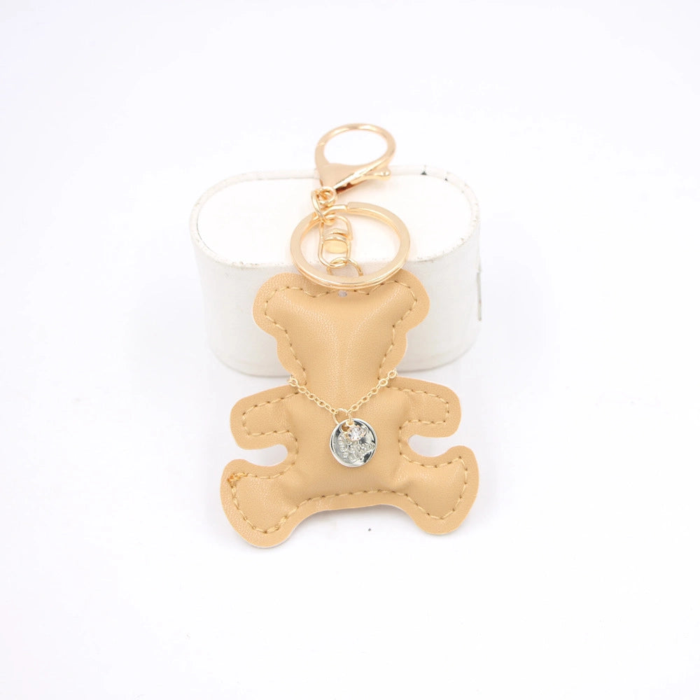 Leather Bear Bag Charm