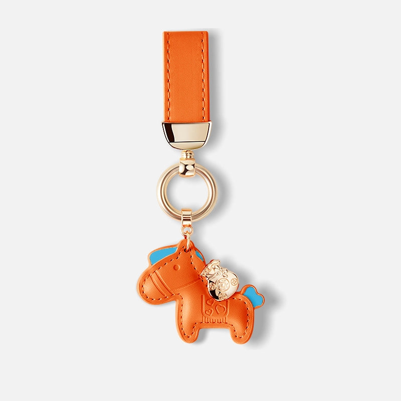 Leather Cute Horse Bag Charm