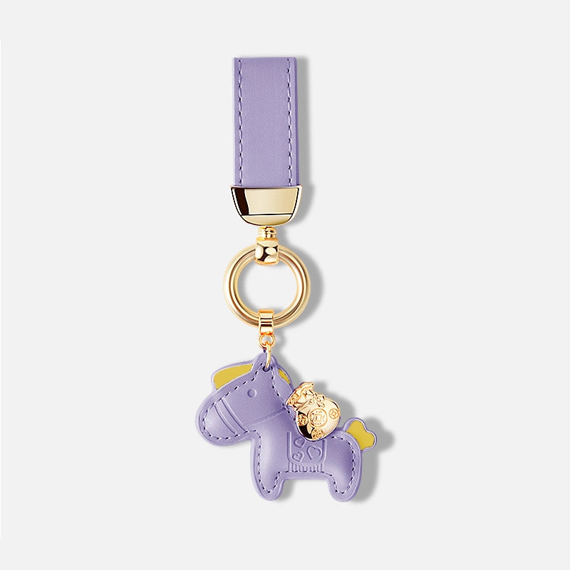 Leather Cute Horse Bag Charm