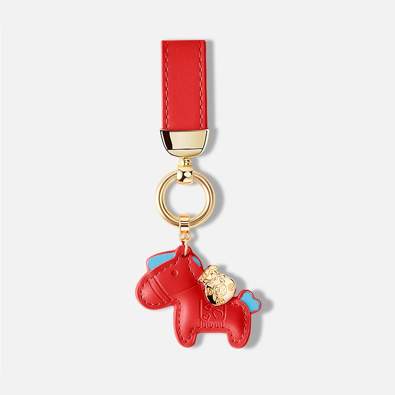 Leather Cute Horse Bag Charm