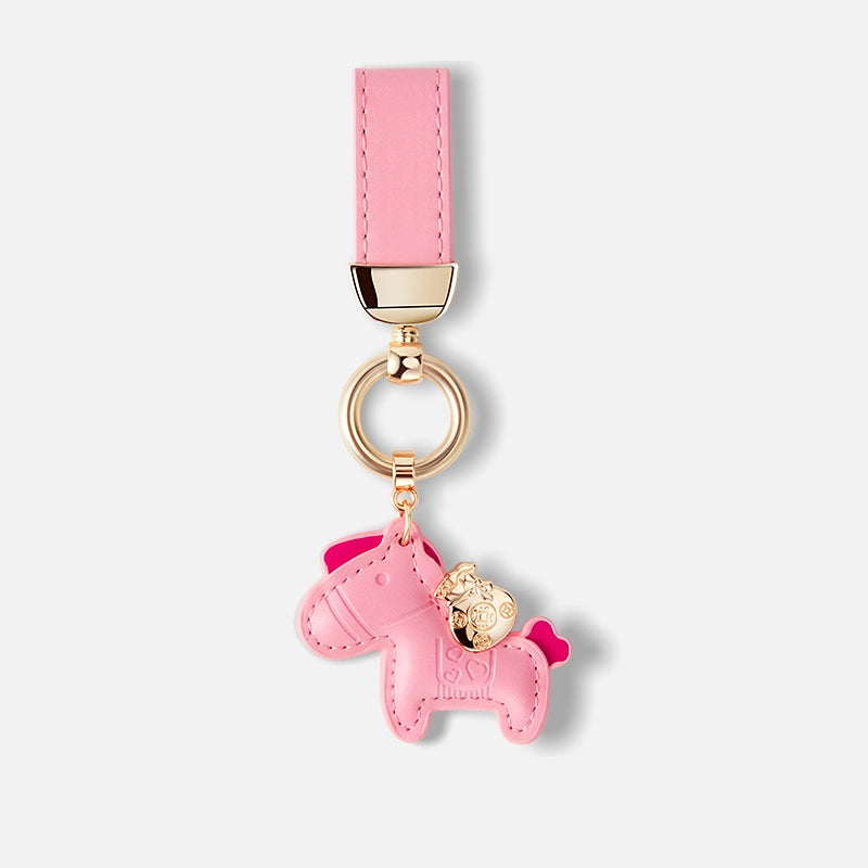 Leather Cute Horse Bag Charm