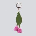 Leather Flower Bag Charm