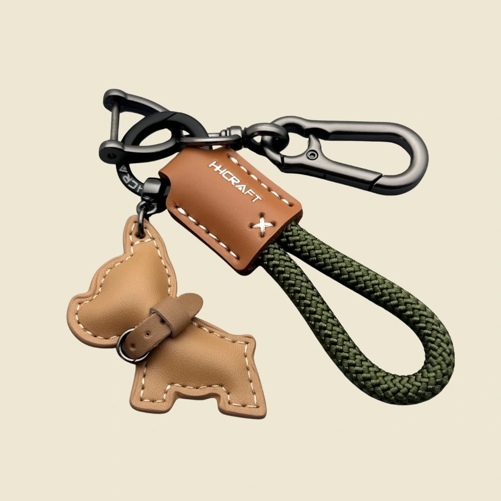 Leather French Bulldog Bag Charms