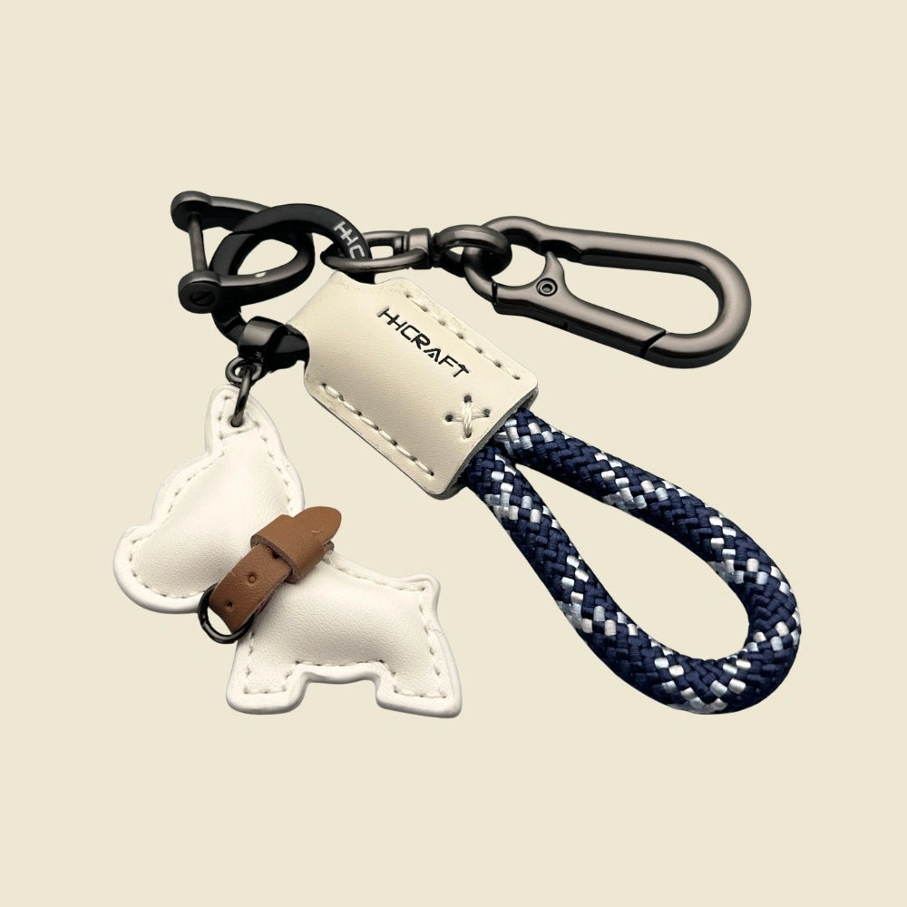 Leather French Bulldog Bag Charms