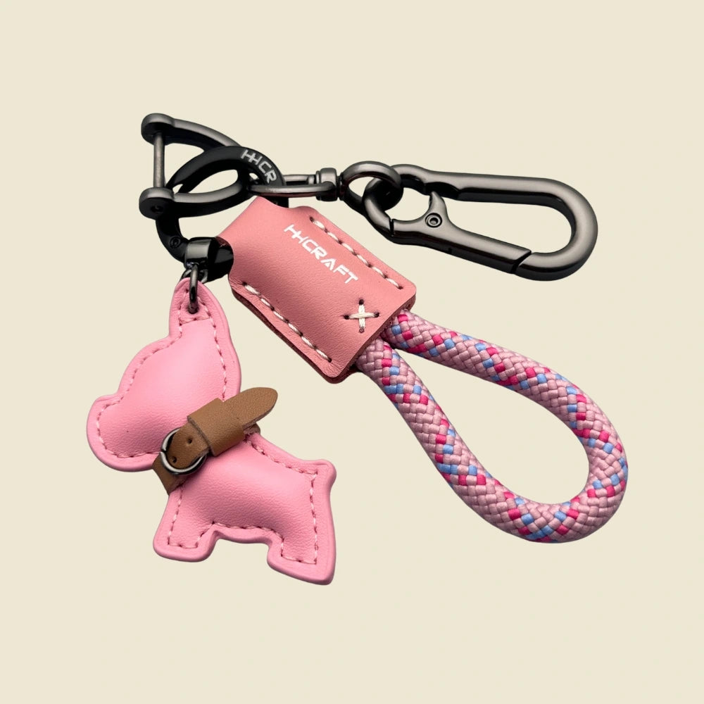 Leather French Bulldog Bag Charms