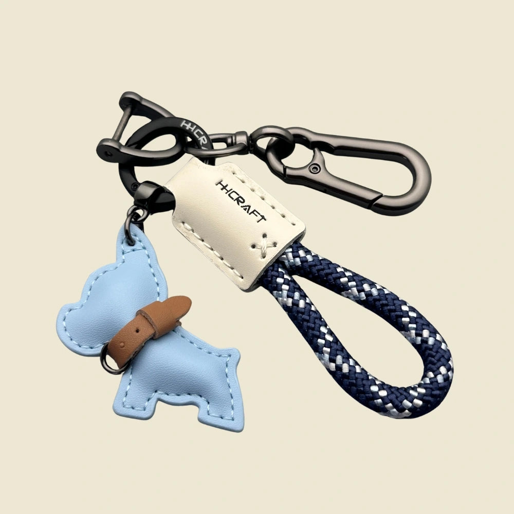 Leather French Bulldog Bag Charms