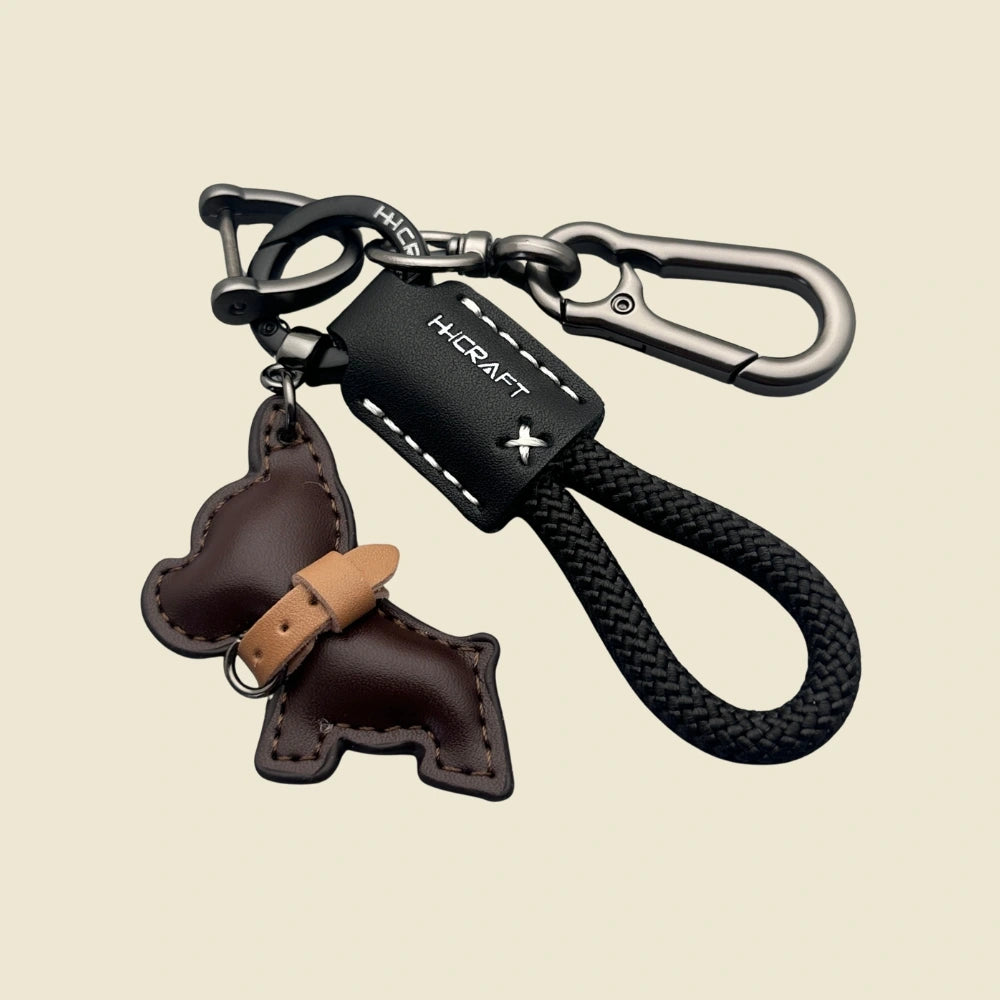 Leather French Bulldog Bag Charms