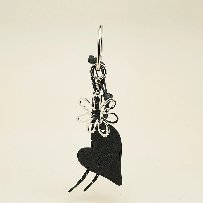 Leather Heart Bag Charm