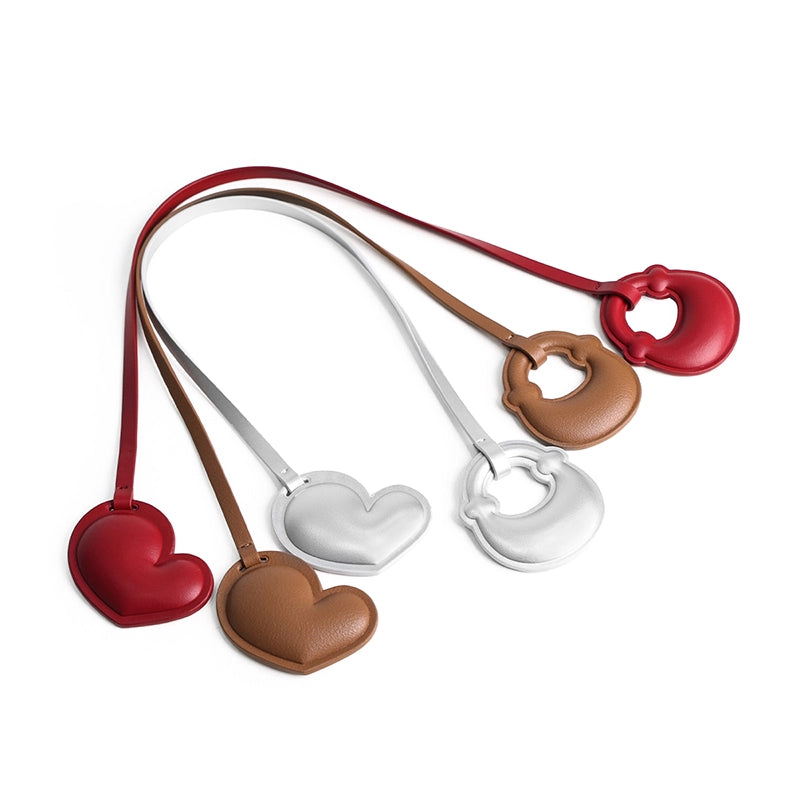 Leather Heart Bag Charm