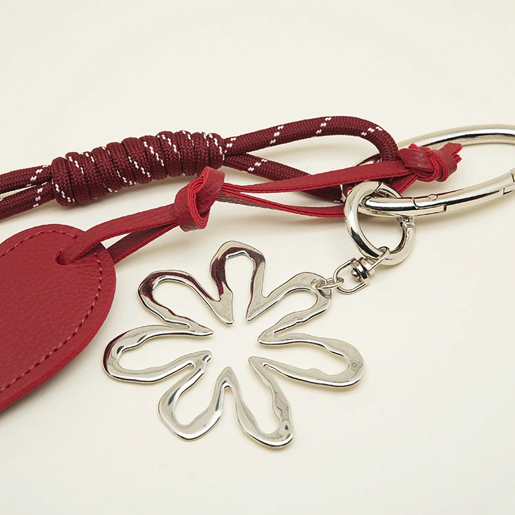 Leather Heart Bag Charm