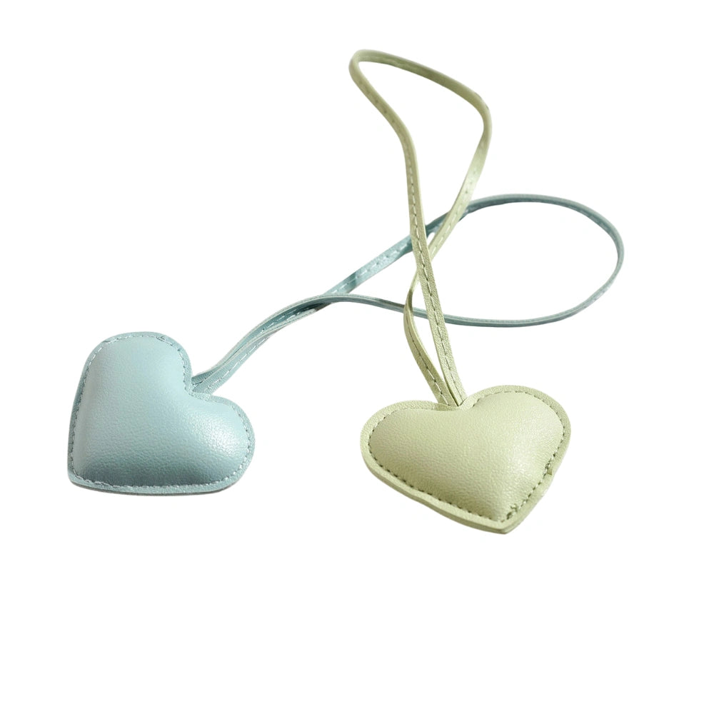 Leather Heart Bag Charm