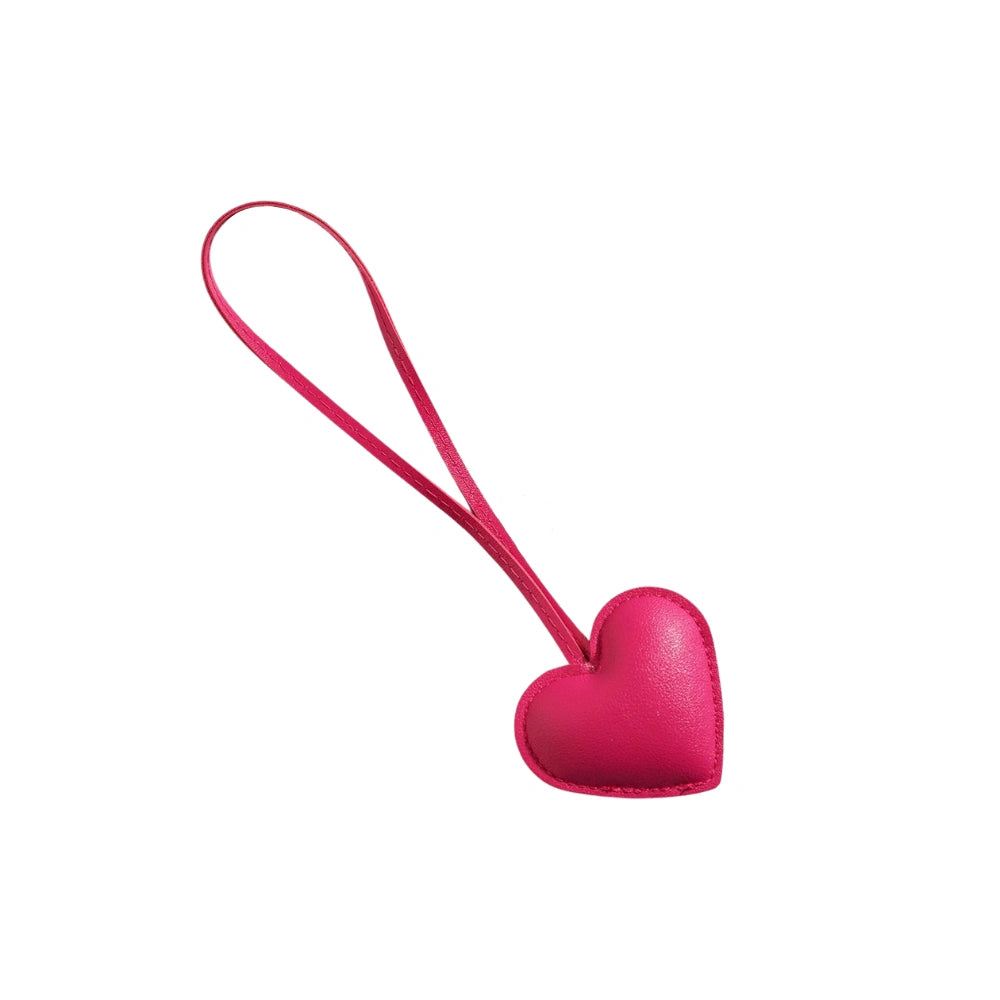 Leather Heart Bag Charm