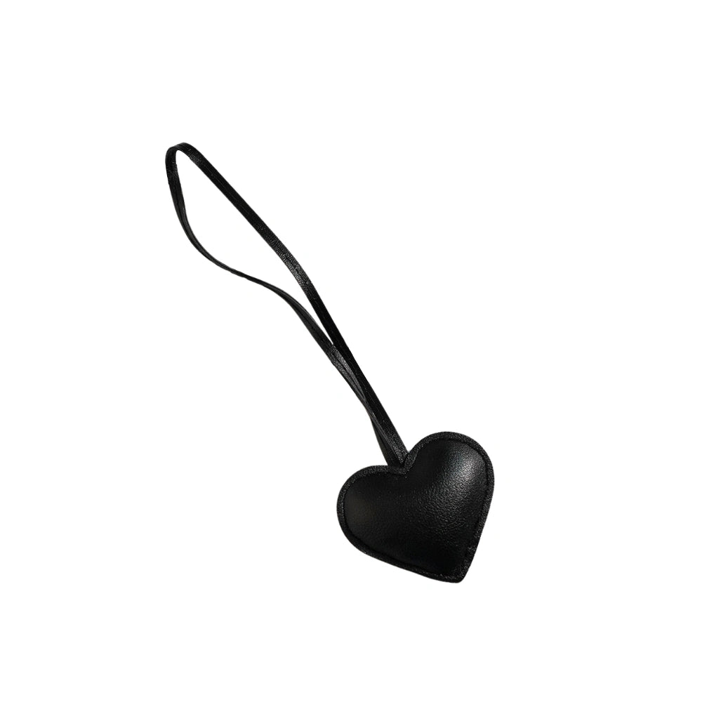 Leather Heart Bag Charm