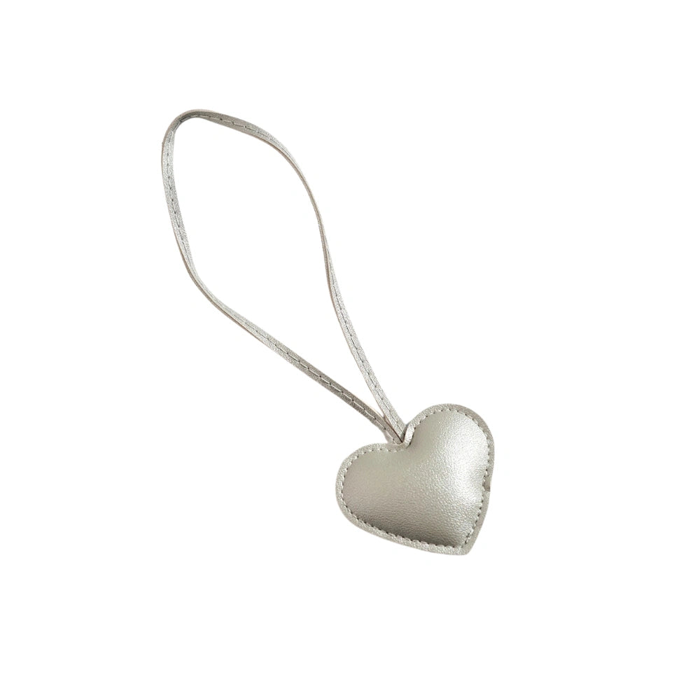 Leather Heart Bag Charm