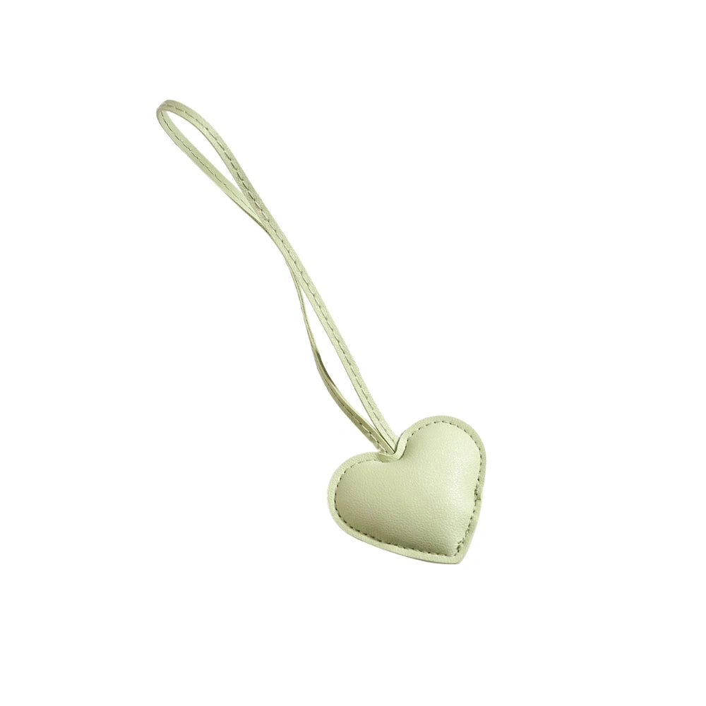 Leather Heart Bag Charm