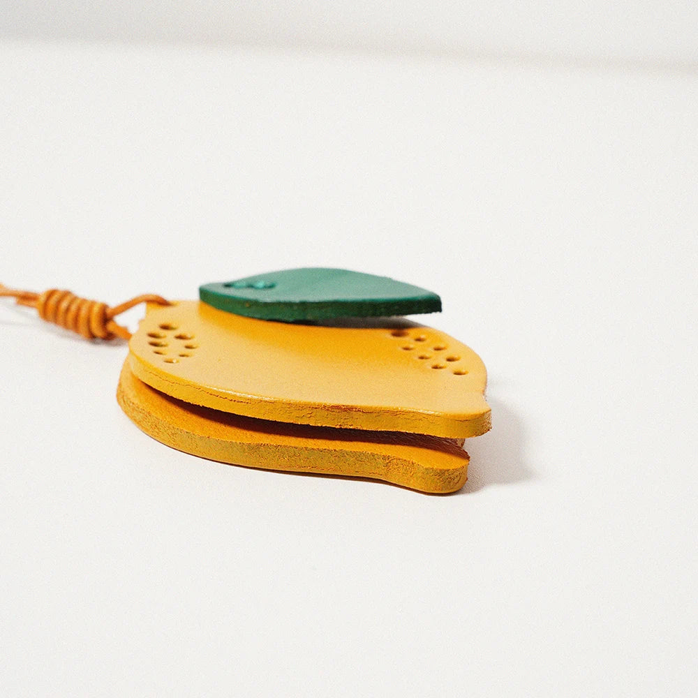 Leather Lemon Bag Charm