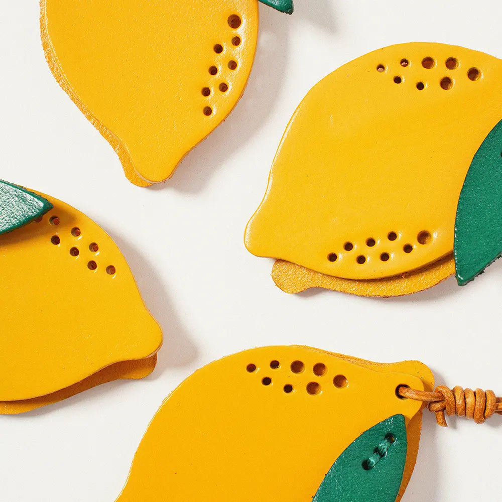 Leather Lemon Bag Charm