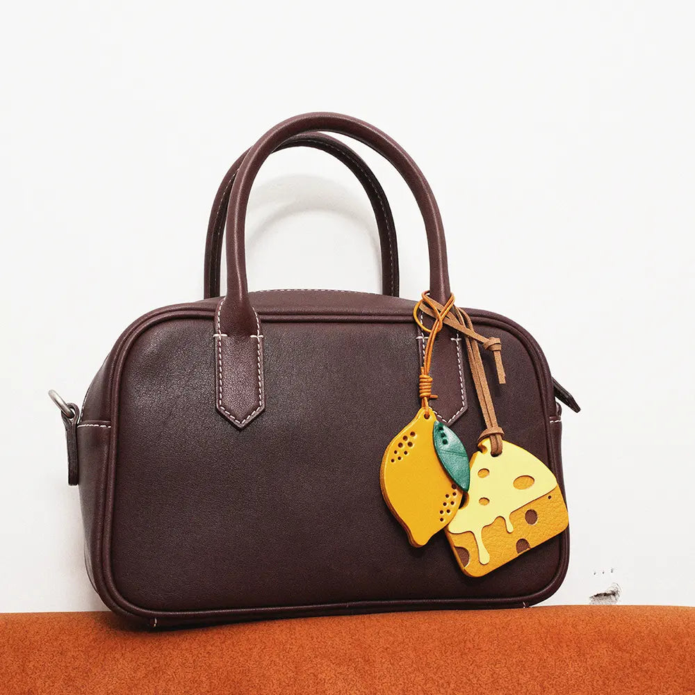 Leather Lemon Bag Charm