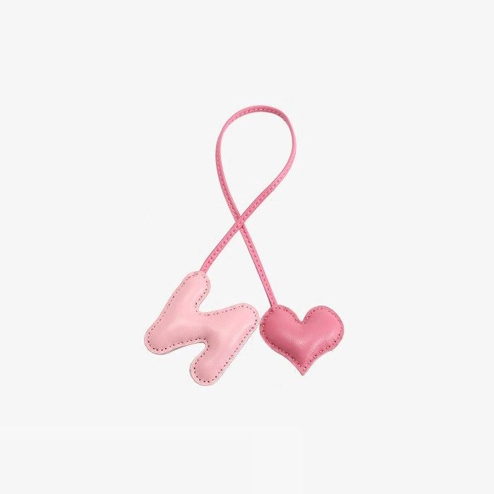 Leather Letter Bag Charm