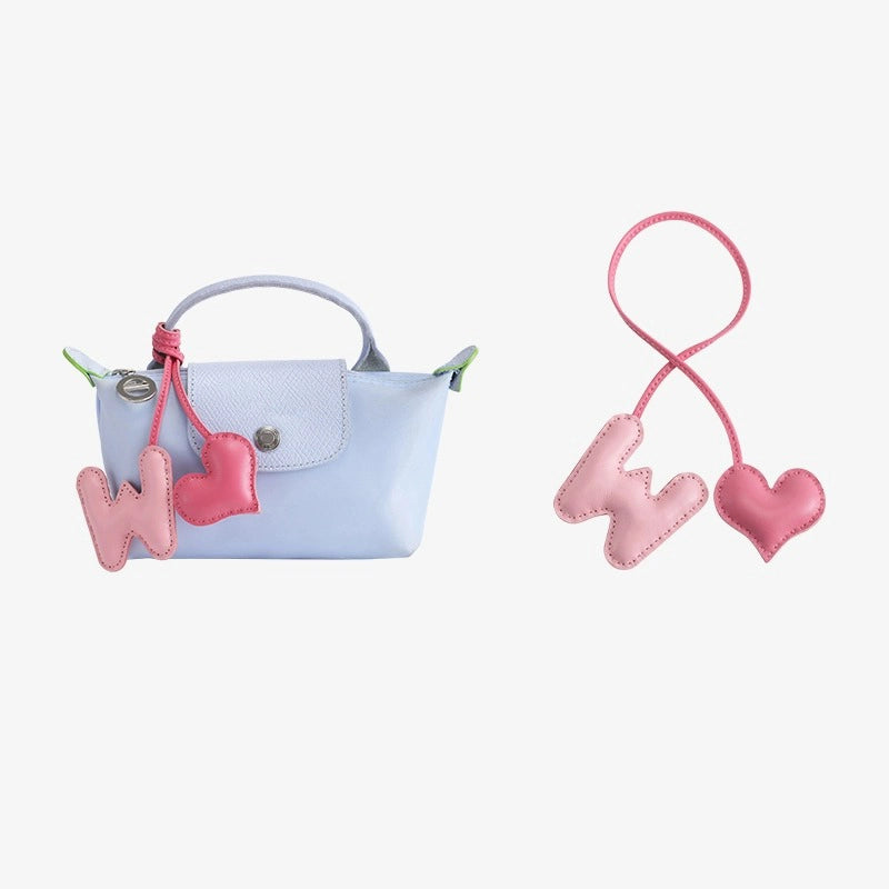 Leather Letter Bag Charm