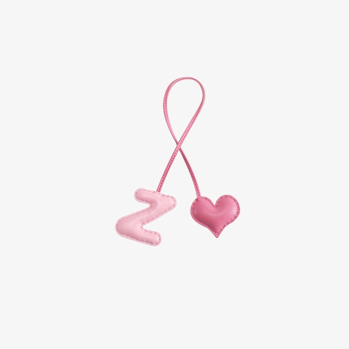 Leather Letter Bag Charm