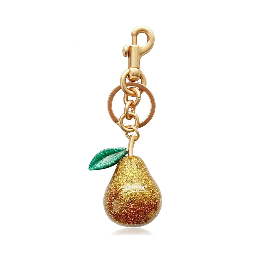 Leather Pear Bag Charm