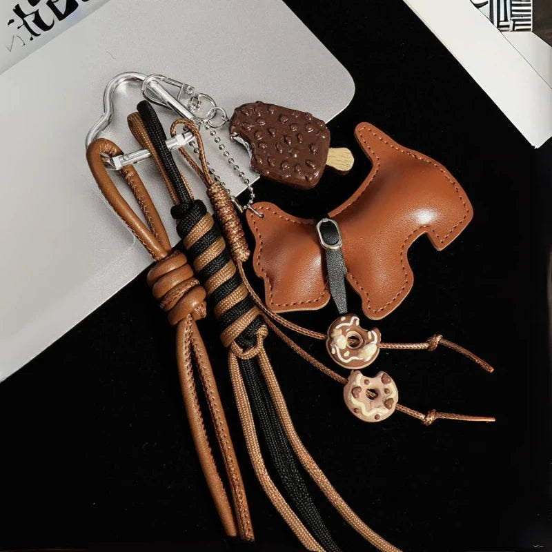 Leather Puppy Bag Charm