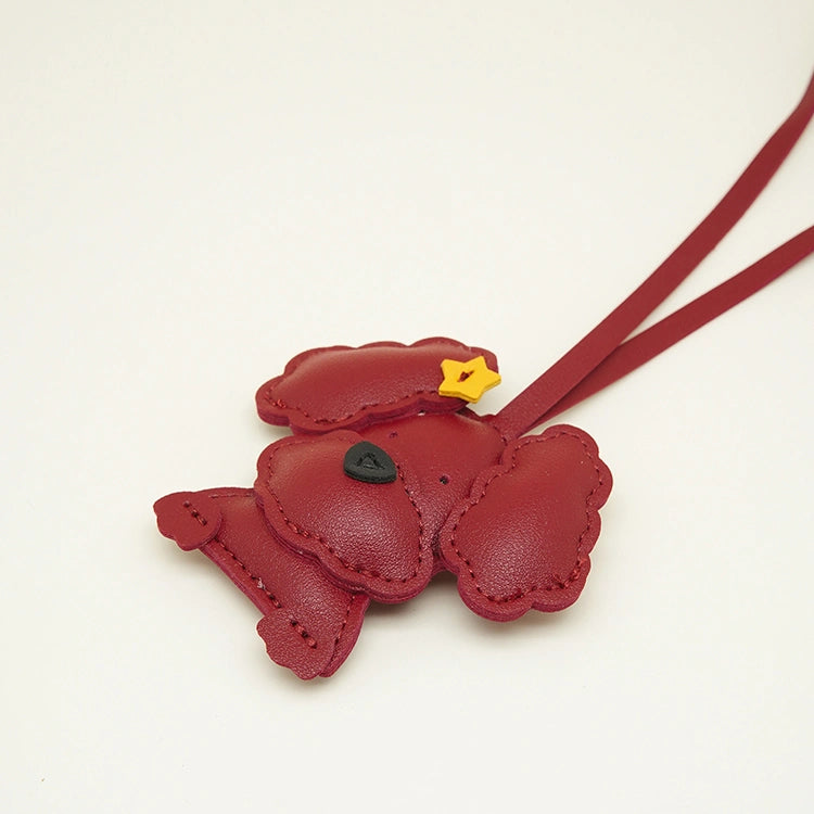 Leather Puppy Bag Charm