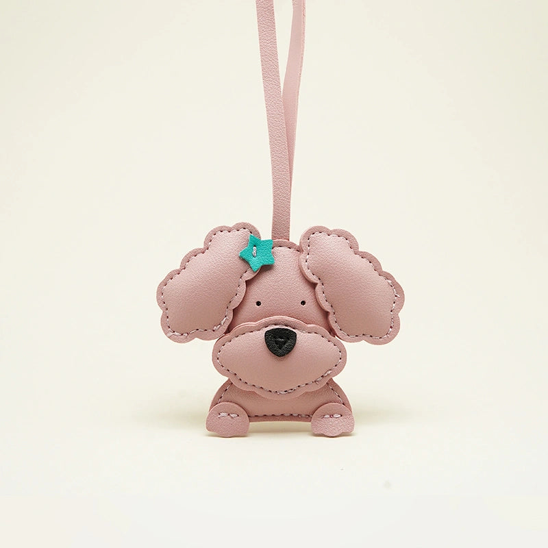 Leather Puppy Bag Charm