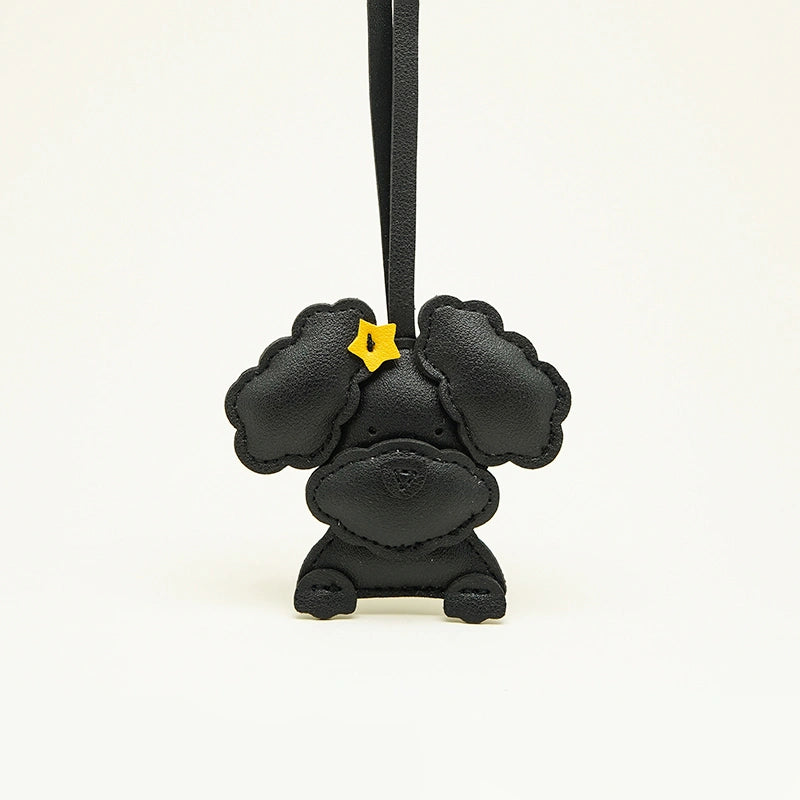 Leather Puppy Bag Charm