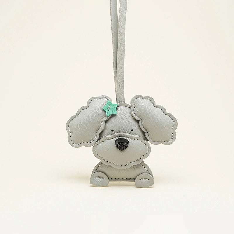 Leather Puppy Bag Charm