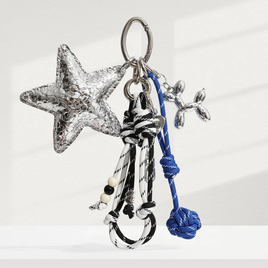 Leather Star Bag Charm