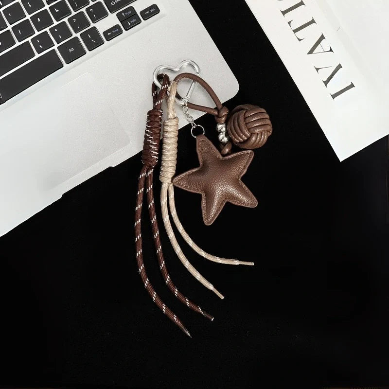 Leather Star Bag Charm