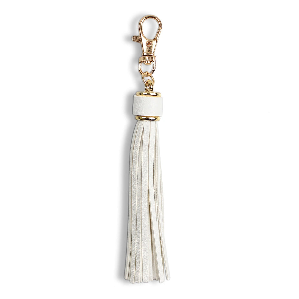 Leather Tassel Bag Charm