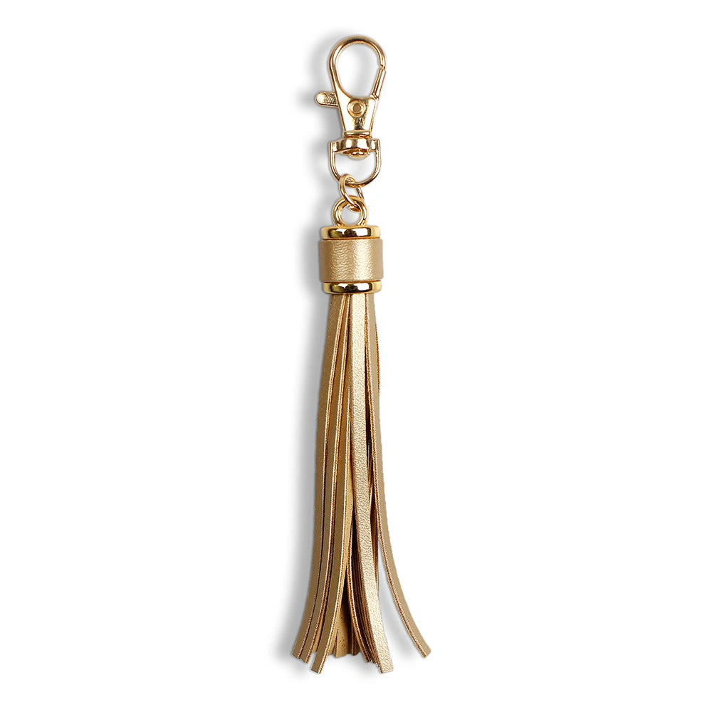 Leather Tassel Bag Charm