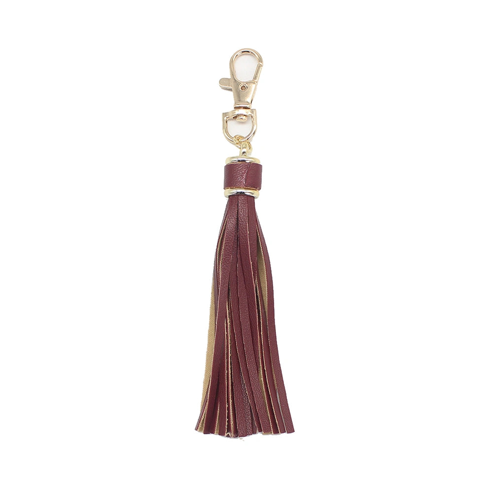 Leather Tassel Bag Charm