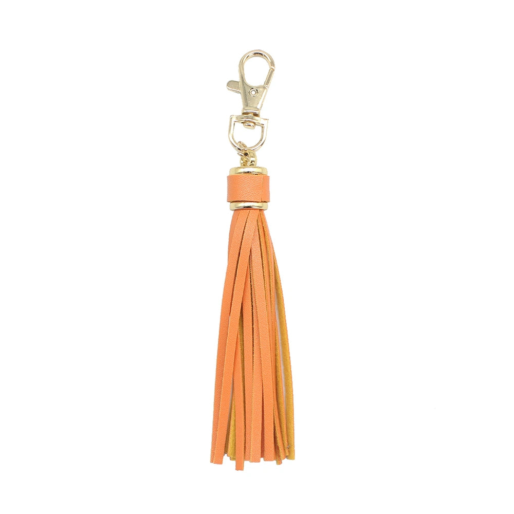 Leather Tassel Bag Charm