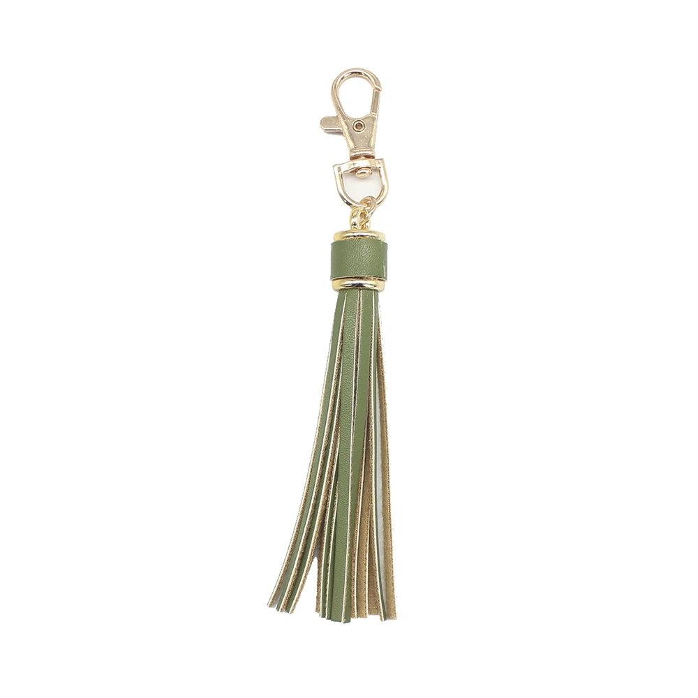 Leather Tassel Bag Charm