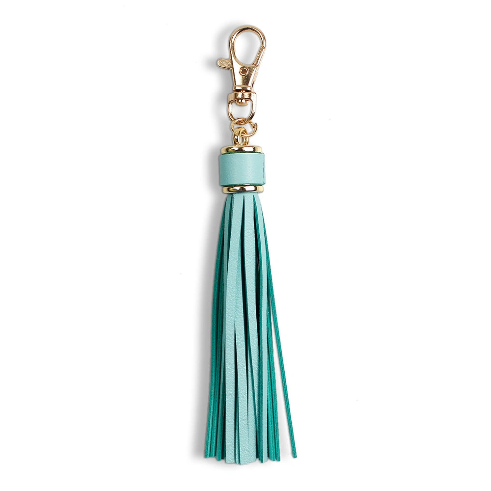 Leather Tassel Bag Charm