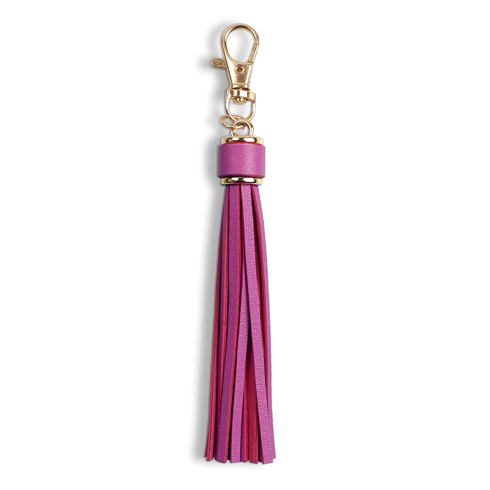 Leather Tassel Bag Charm
