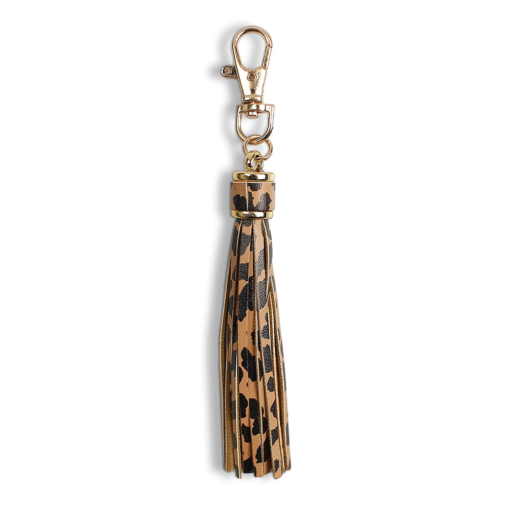 Leather Tassel Bag Charm