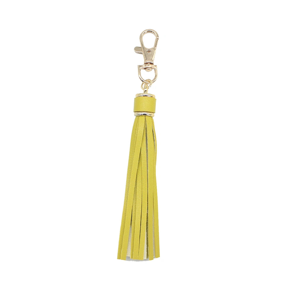 Leather Tassel Bag Charm