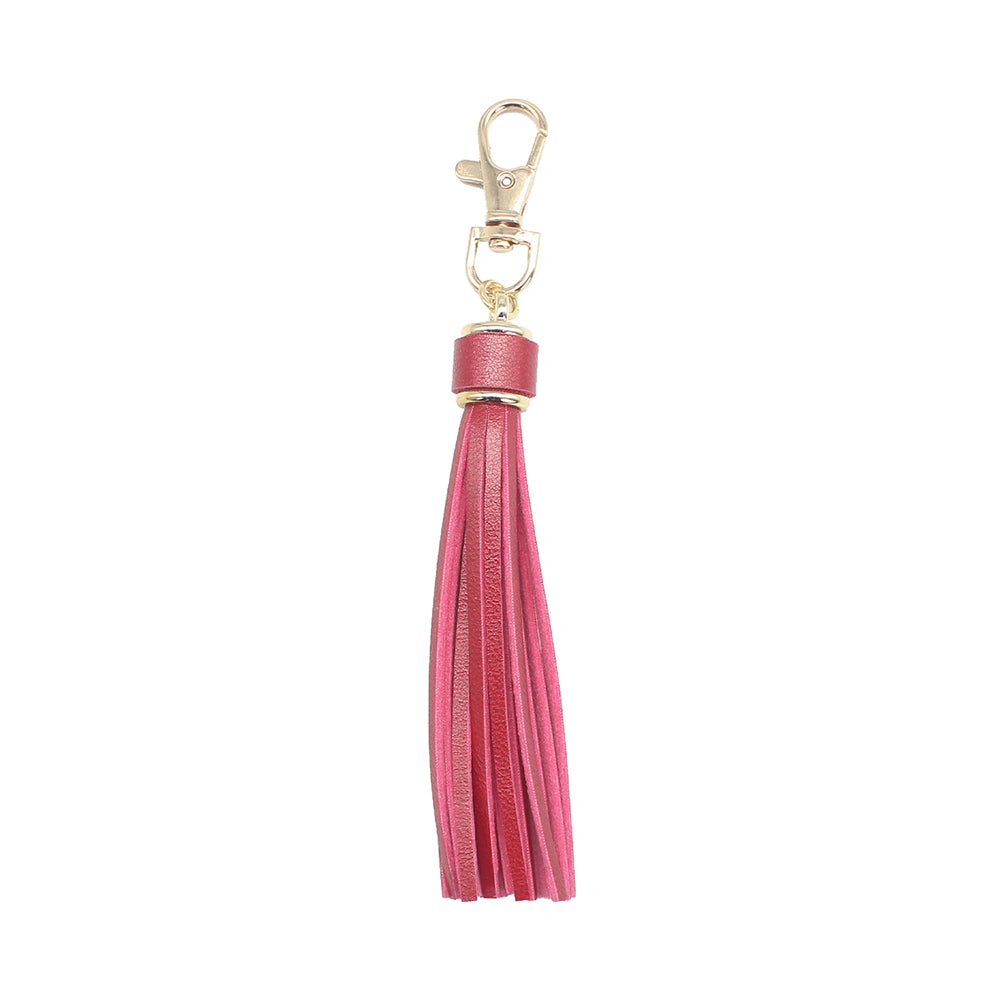 Leather Tassel Bag Charm